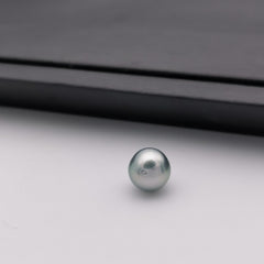 10.43mm genuine oval shape silver colour Tahitian loose pearl