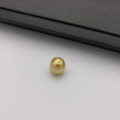 10.8 mm-11.88 mm genuine oval shape gold south-sea loose pearl