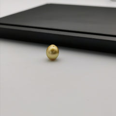 10.8 mm-11.88 mm genuine oval shape gold south-sea loose pearl