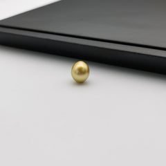 10.8 mm-11.88 mm genuine oval shape gold south-sea loose pearl