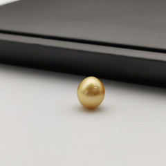 10.8 mm-11.88 mm genuine oval shape gold south-sea loose pearl