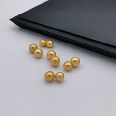 8.5 mm-11 mm genuine freshwater gold colour coated loose pearl beads