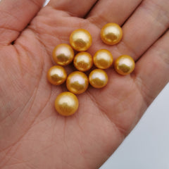 8.5 mm-11 mm genuine freshwater gold colour coated loose pearl beads
