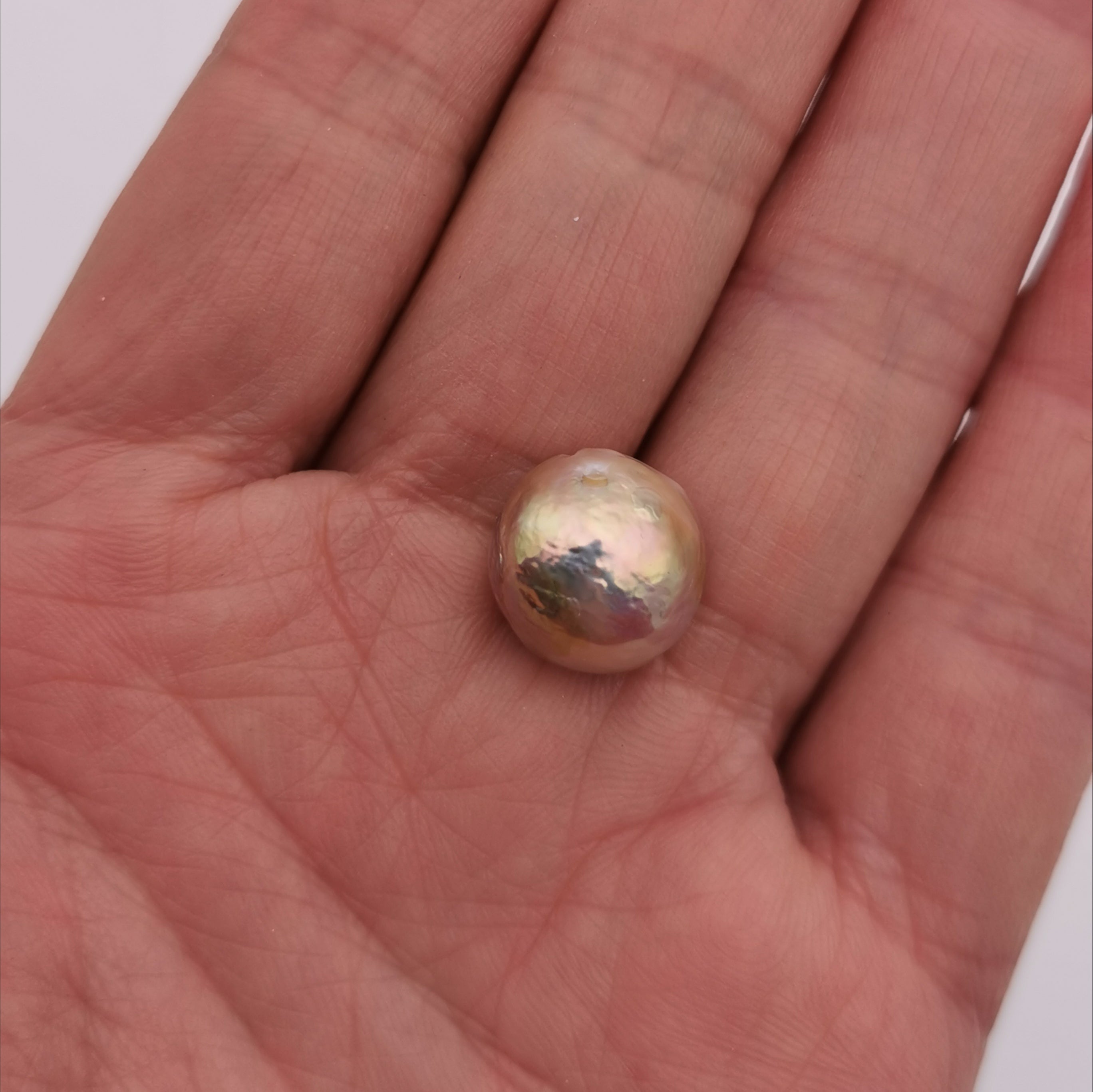 13.37 mm genuine freshwater baroque pearl