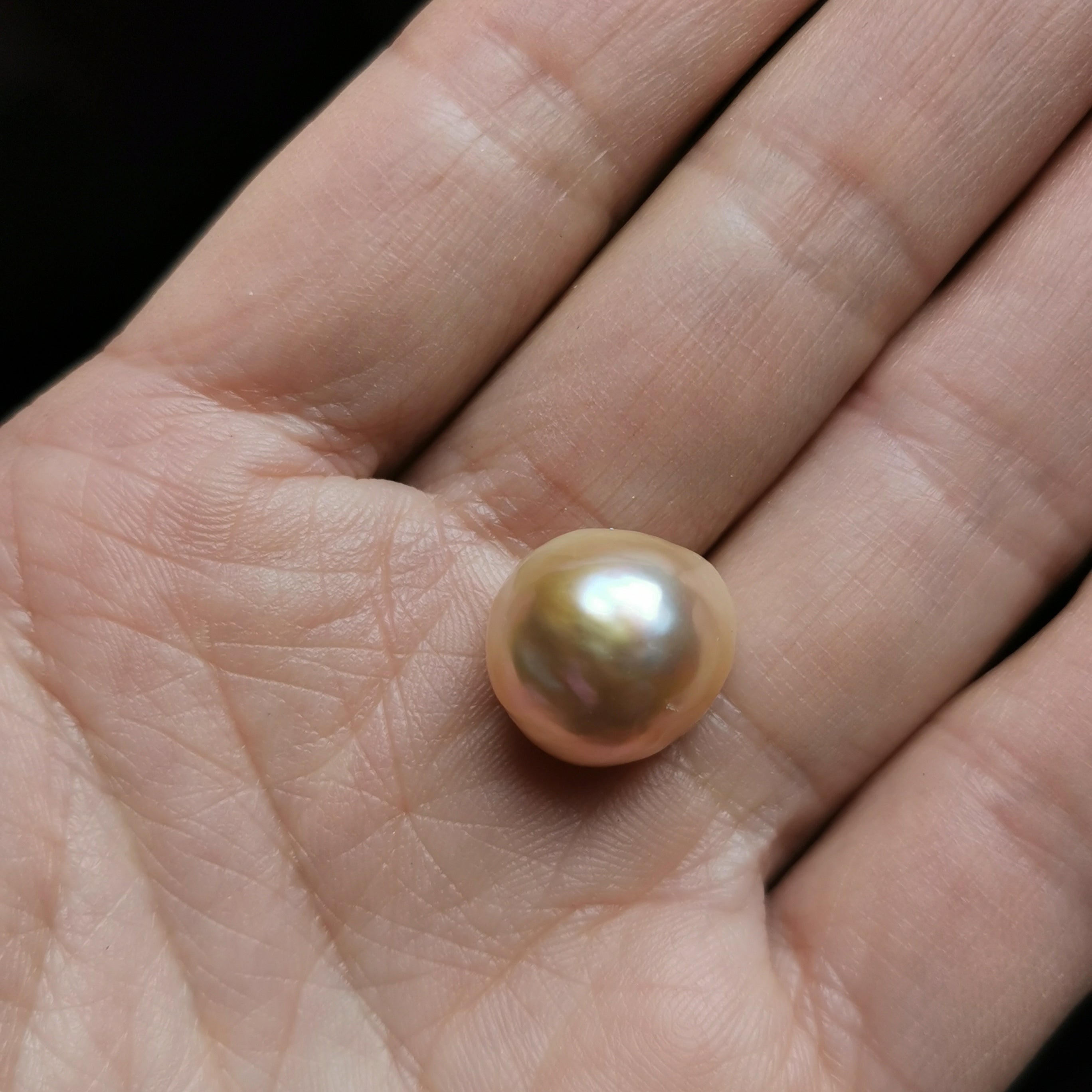 14mm genuine freshwater baroque pinkish purple pearl bead