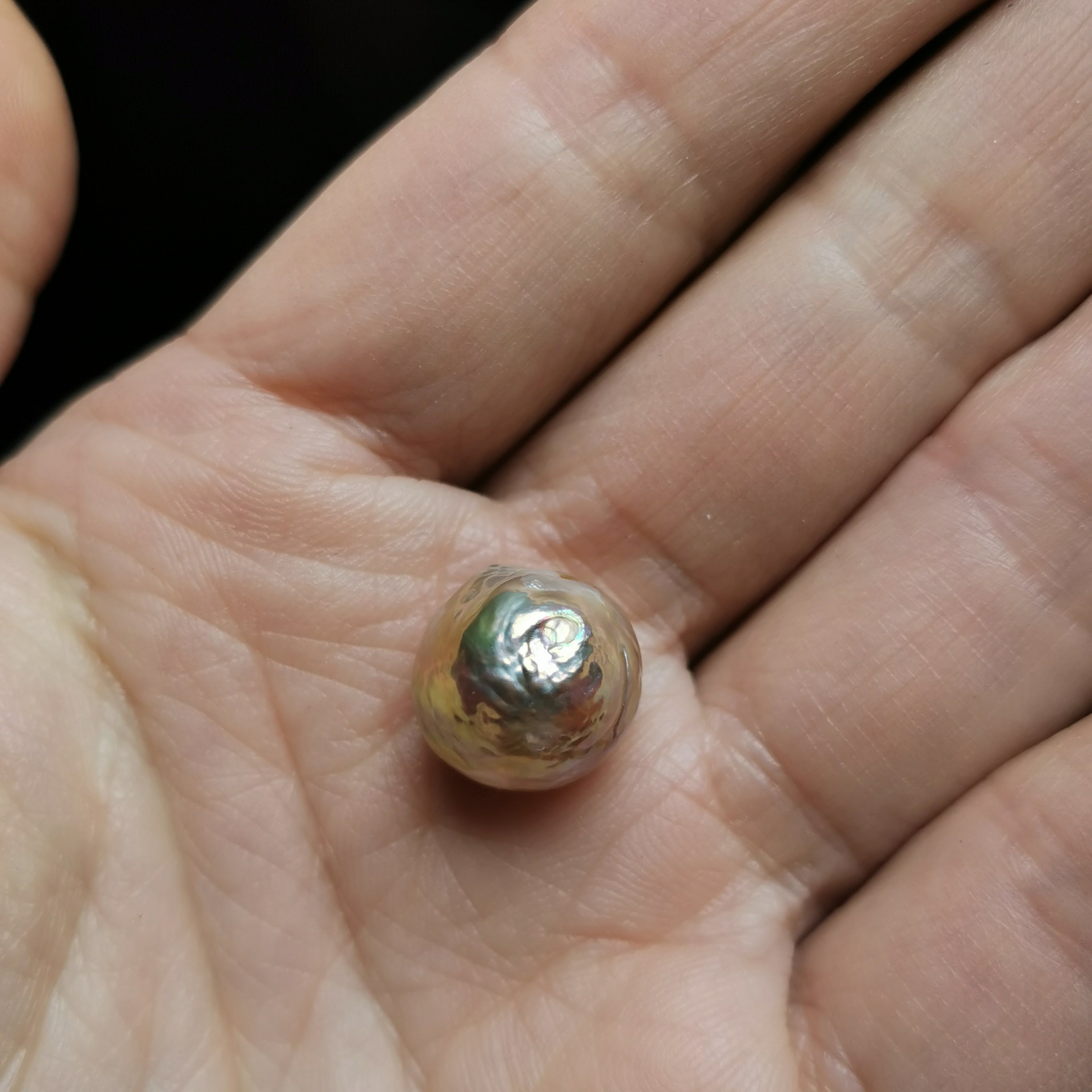13.37 mm genuine freshwater baroque pearl