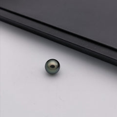 11.57 mm genuine round shape black Tahitian loose pearl