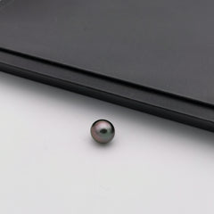 10.93 mm genuine oval shape black Tahitian loose pearl