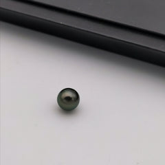 8.65 mm genuine round shape black Tahitian loose pearl