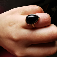 Sterling silver Onxy ring