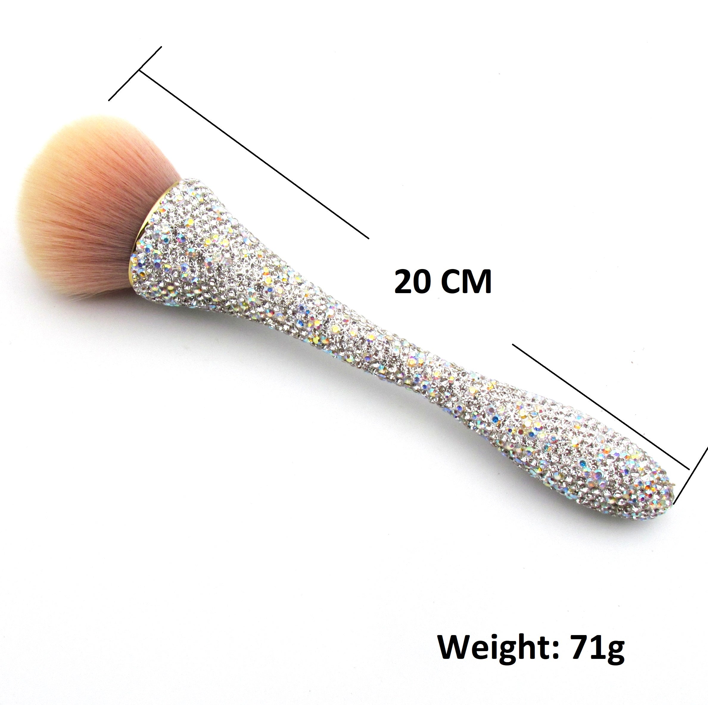 Hand inlaid Czech diamond with Rhinestone bling bling makeup brush