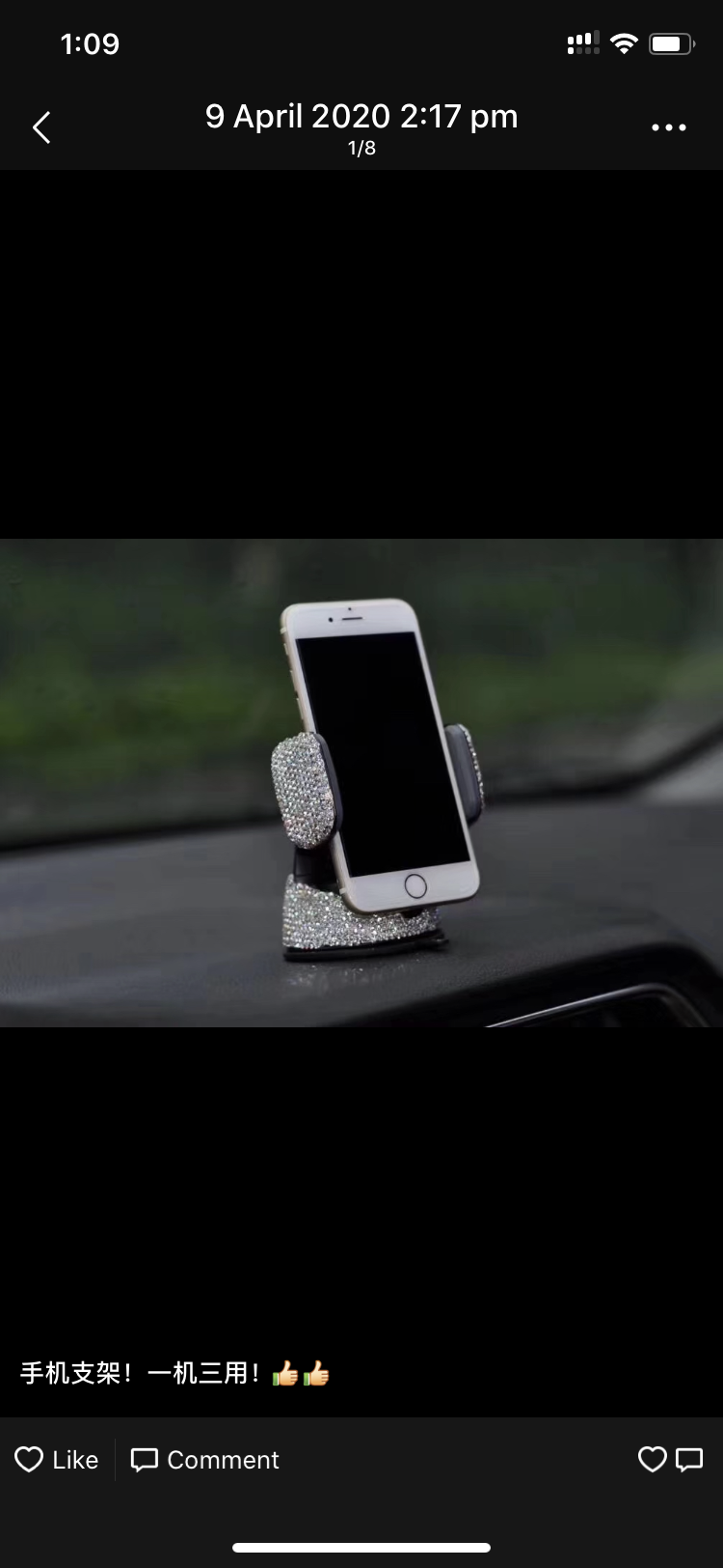Handcraft Czech diamond with Rhinestone bling bling car phone holder