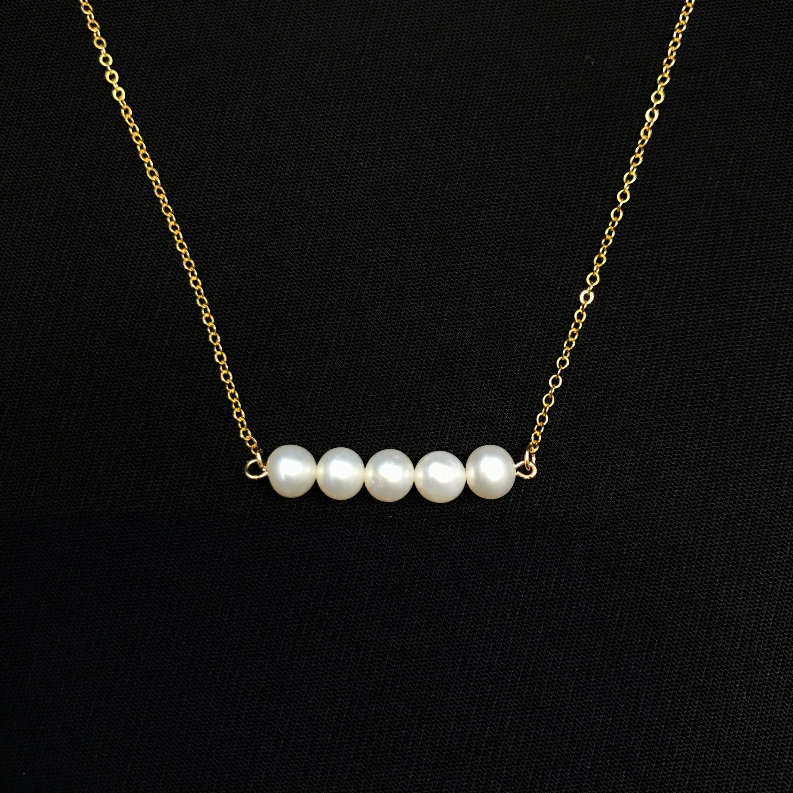 14ct gold filled chain with freshwater pearl necklace