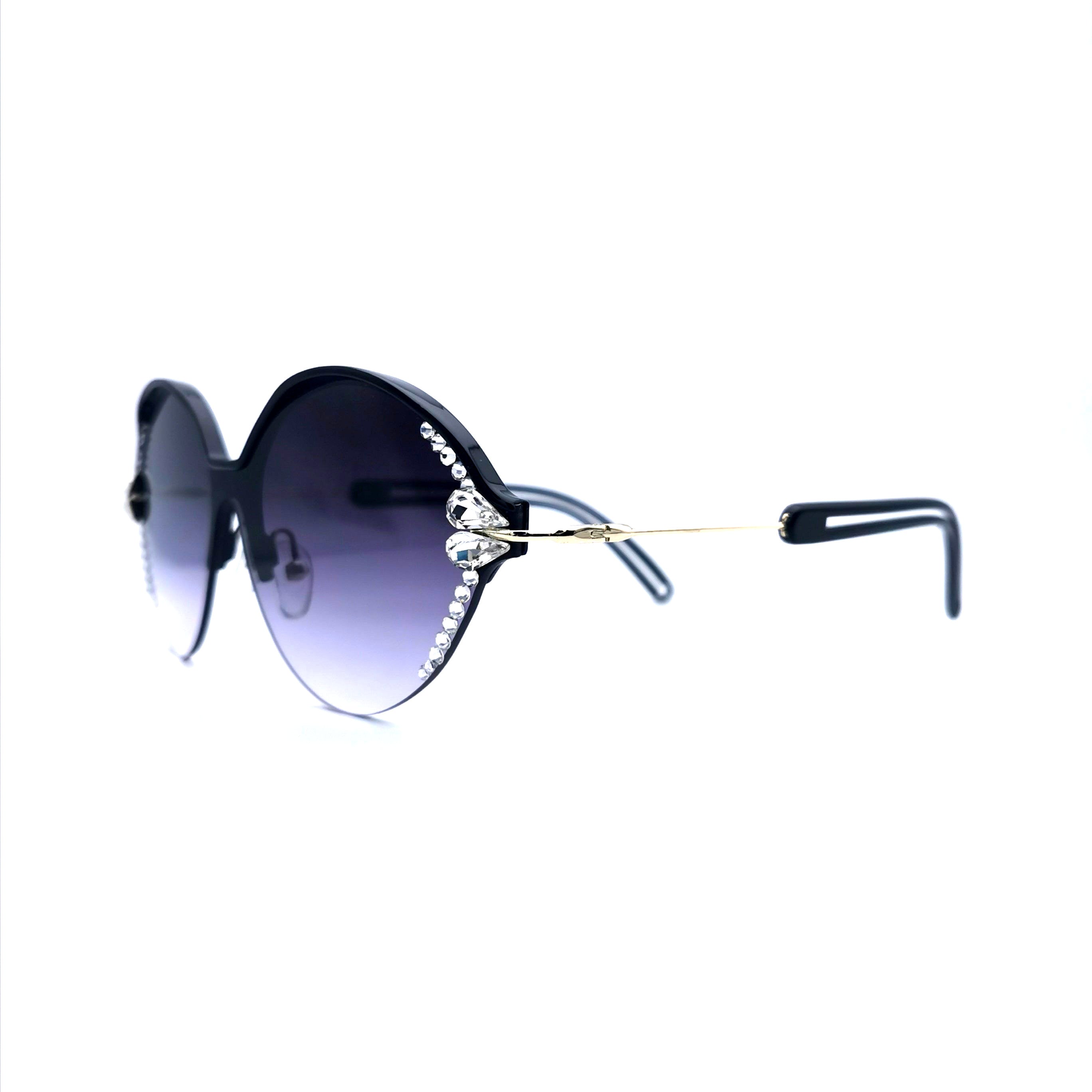 Hand inlaid Swarovski crstyle sparkle sunglasses