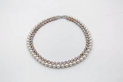 Elegant two tone wedding/anniversary Freshwater Pearl Necklace