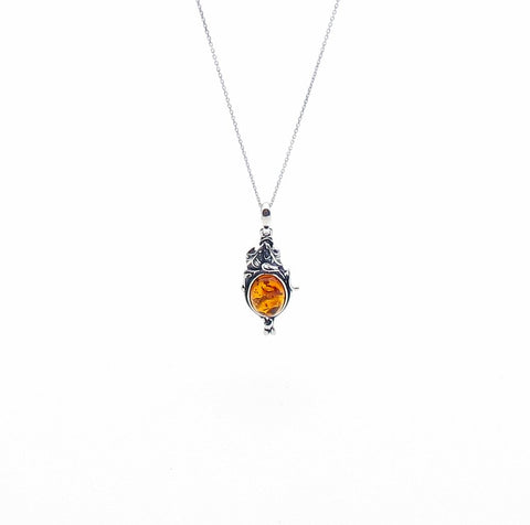 Sterling Silver baltic Amber Pendant