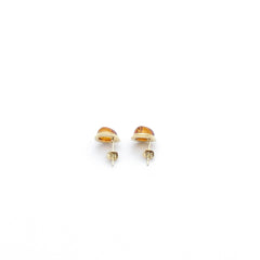 Tear drop shape Baltic Amber stud earring