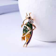 Grasshopper insert brooch
