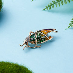 Grasshopper insert brooch
