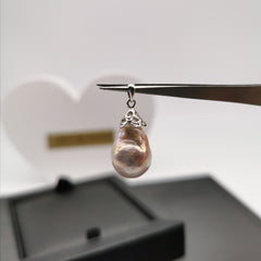 Sterling silver with freshwater baroque pearl pendant