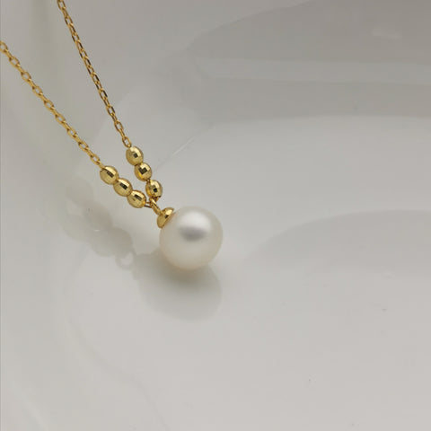 sterling silver Rodium plated freshwater pearl necklace