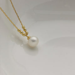 sterling silver Rodium plated freshwater pearl necklace