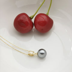 sterling silver gold rodium plated shell pearl necklace