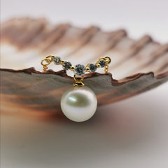 Sterling silver gold rodium plated freshwater pearl necklace
