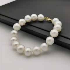 11mm freshwater pearl bracelet with sterling silver gold plated bracelet
