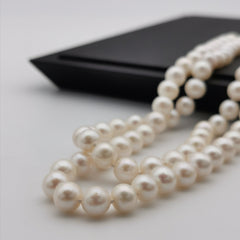 8mm freshwater pearl with sterling silver clasp long necklace