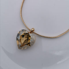 Swarovski element big heart necklace