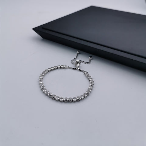 Adjustable sterling silver bracelet