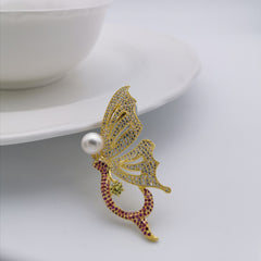 Delicate Mermaid freshwater pearl brooch/pendant