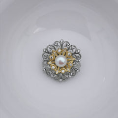 Elegant flower freshwater brooch/pendant