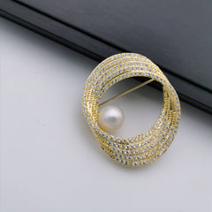 Cycle freshwater pearl brooch/pendant