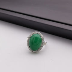 Sterling silver Chalcedony free size ring