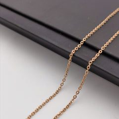 Rose gold rhodium plated stainless steel chain