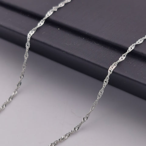 S925 sterling silver wave chain