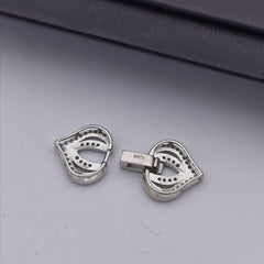 S925 sterling silver white rhodium plated vintage clasp