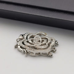 S925 sterling silver flower clasp