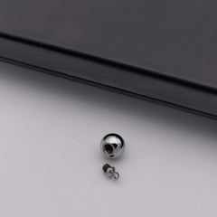 Stainless steel screw ball clasp