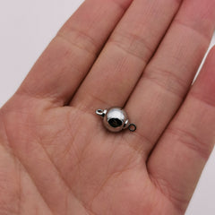 Stainless steel screw ball clasp