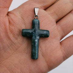 Gemstone cross pendant