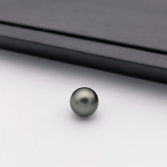 11.81mm genuine round shape black Tahitian loose pearl