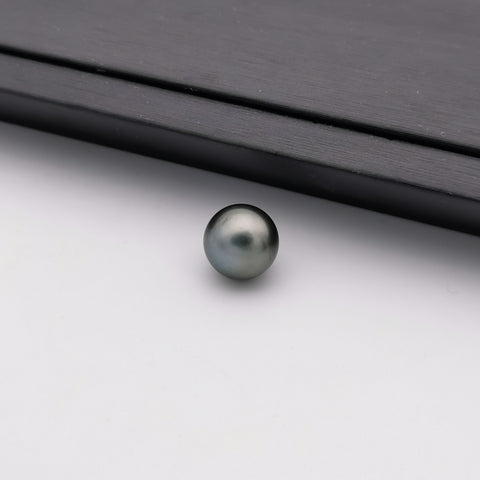 11.81mm genuine round shape black Tahitian loose pearl