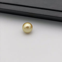 11.90 mm genuine oval shape gold south-sea loose pearl