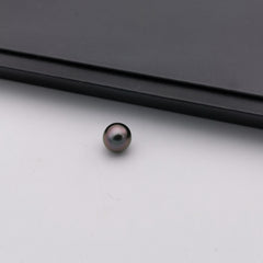 10.93 mm genuine oval shape black Tahitian loose pearl