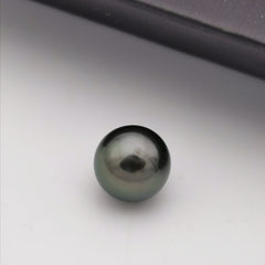 8.65 mm genuine round shape black Tahitian loose pearl