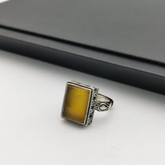 Sterling silver Chalcedony adjustable ring