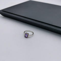 Sterling silver Garnet/Amethyst  ring